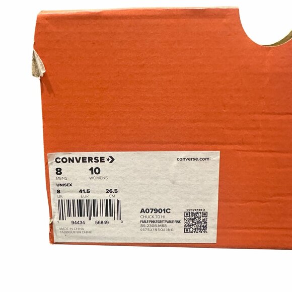 ❤️Converse Chuck 70 Suede Pebble Pink Peach Sz 8 Mens Shoes Sneakers A07901C❤️ - Picture 9 of 9